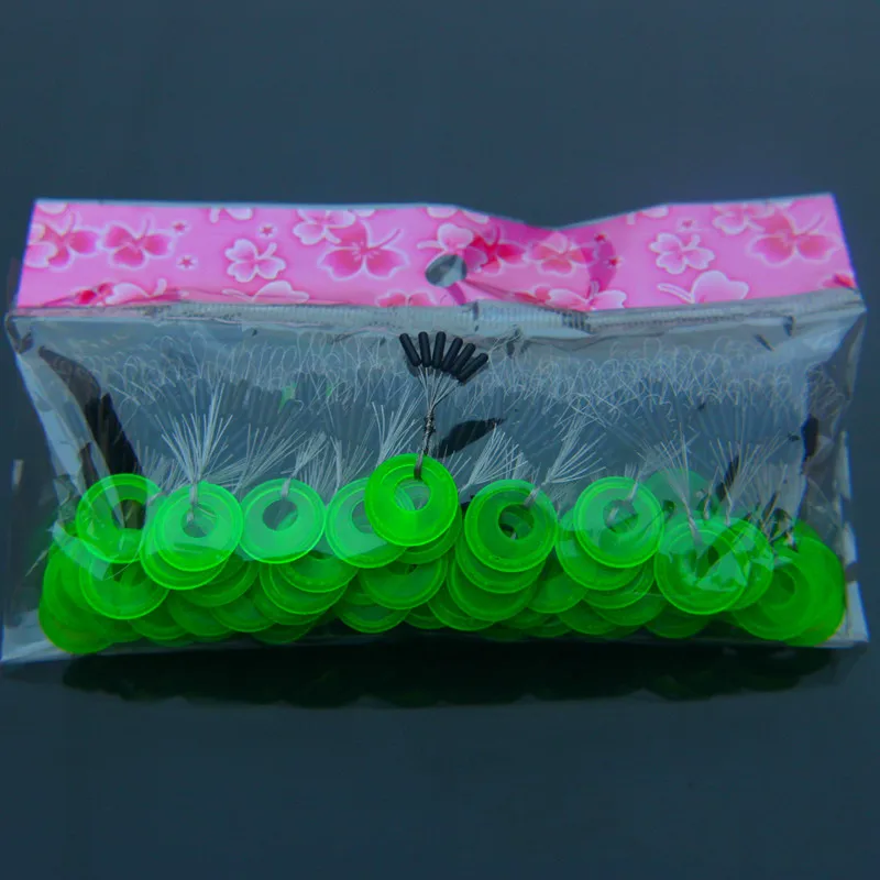 100 шт. зеленые резиновые ограничители поплавок для рыбалки рыболовное снаряжение