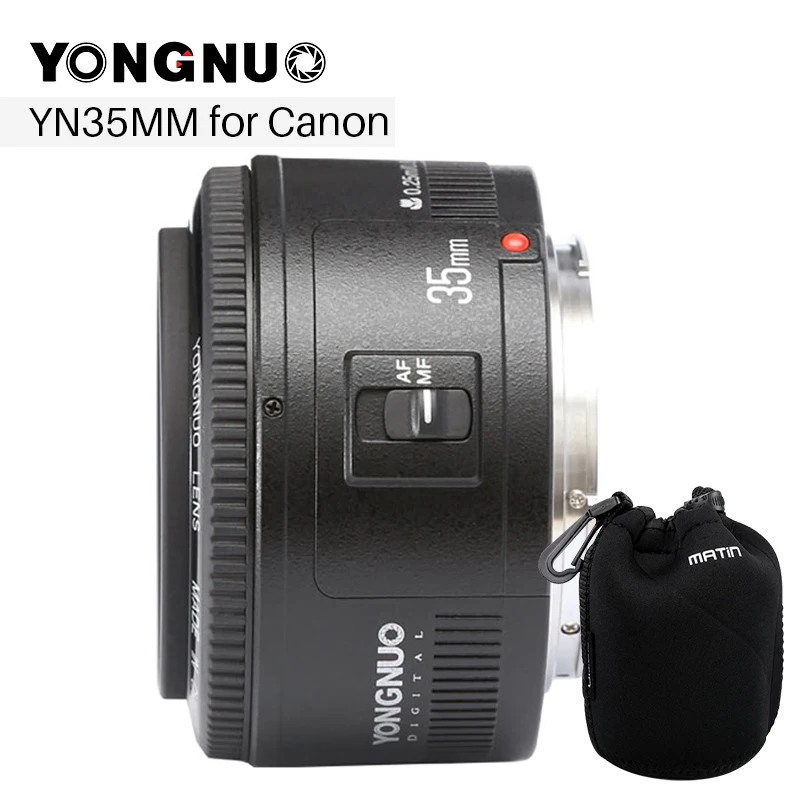 Объектив камеры YONGNUO 35 мм F2 для Canon EOS YN35MM F2.0 объектив AF MF широкоугольный EF