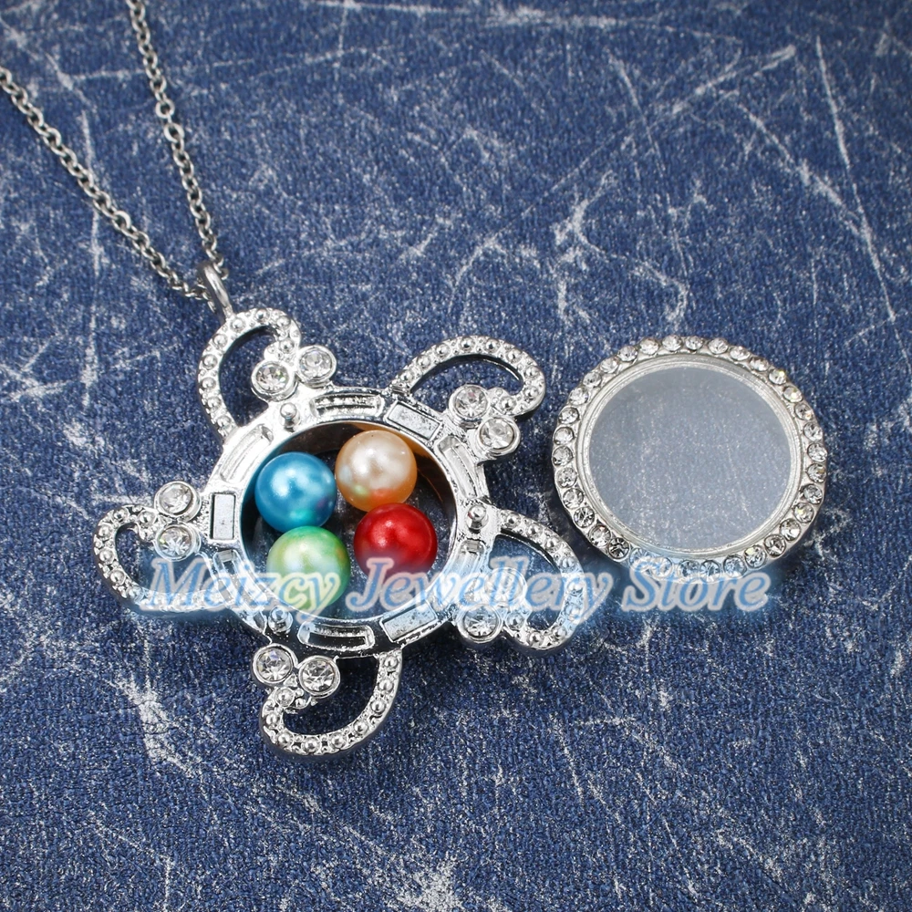 Хрустальный цветок стеклянный медальон кулон из бисера жемчужная клетка живая