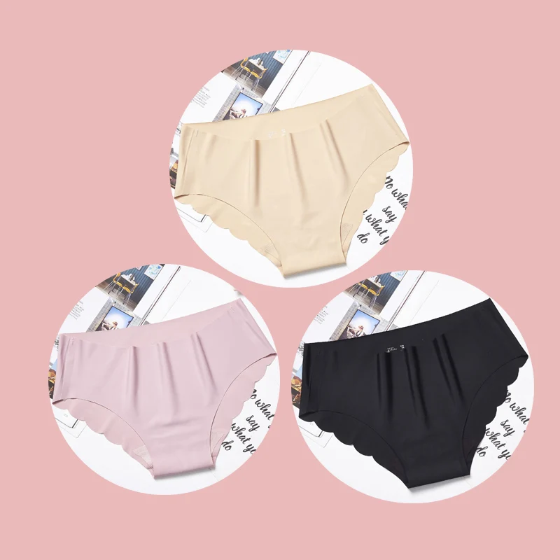 beige pink black Бесшовные трусики, сексуальное женское нижнее белье, нижнее белье, трусы, женские удобные трусы, нижнее белье, ropa interior femenina, 3 шт - Цвет: beige pink black