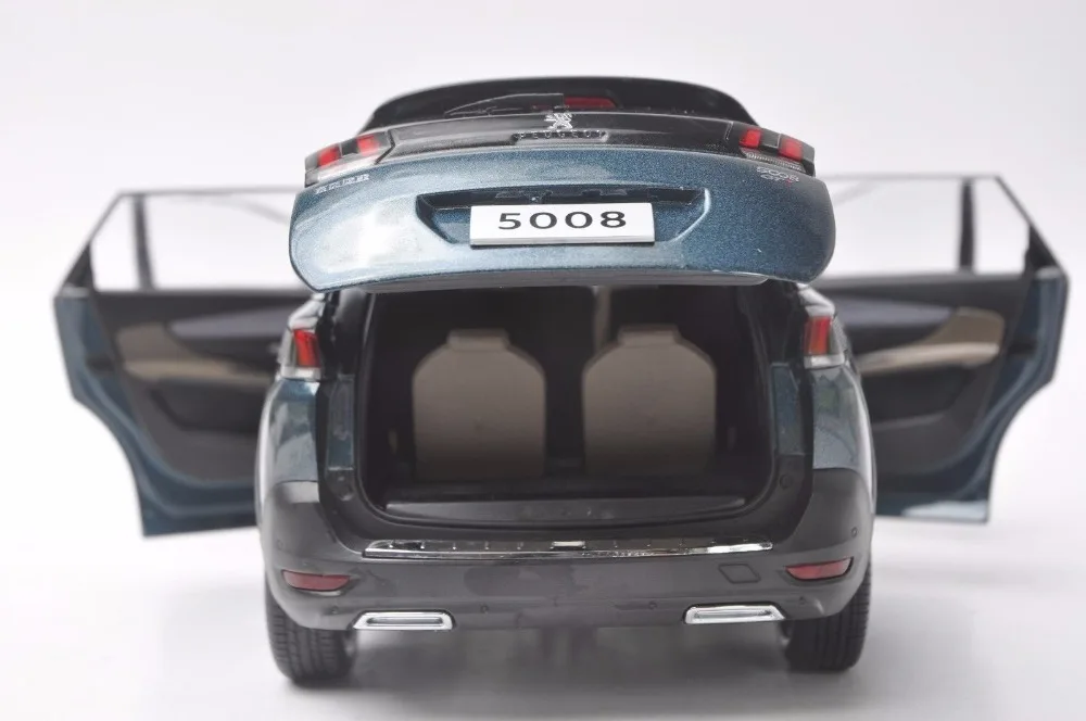 1:18 литая под давлением модель для peugeot 5008 Синий внедорожник сплав игрушечный автомобиль миниатюрная коллекция подарок