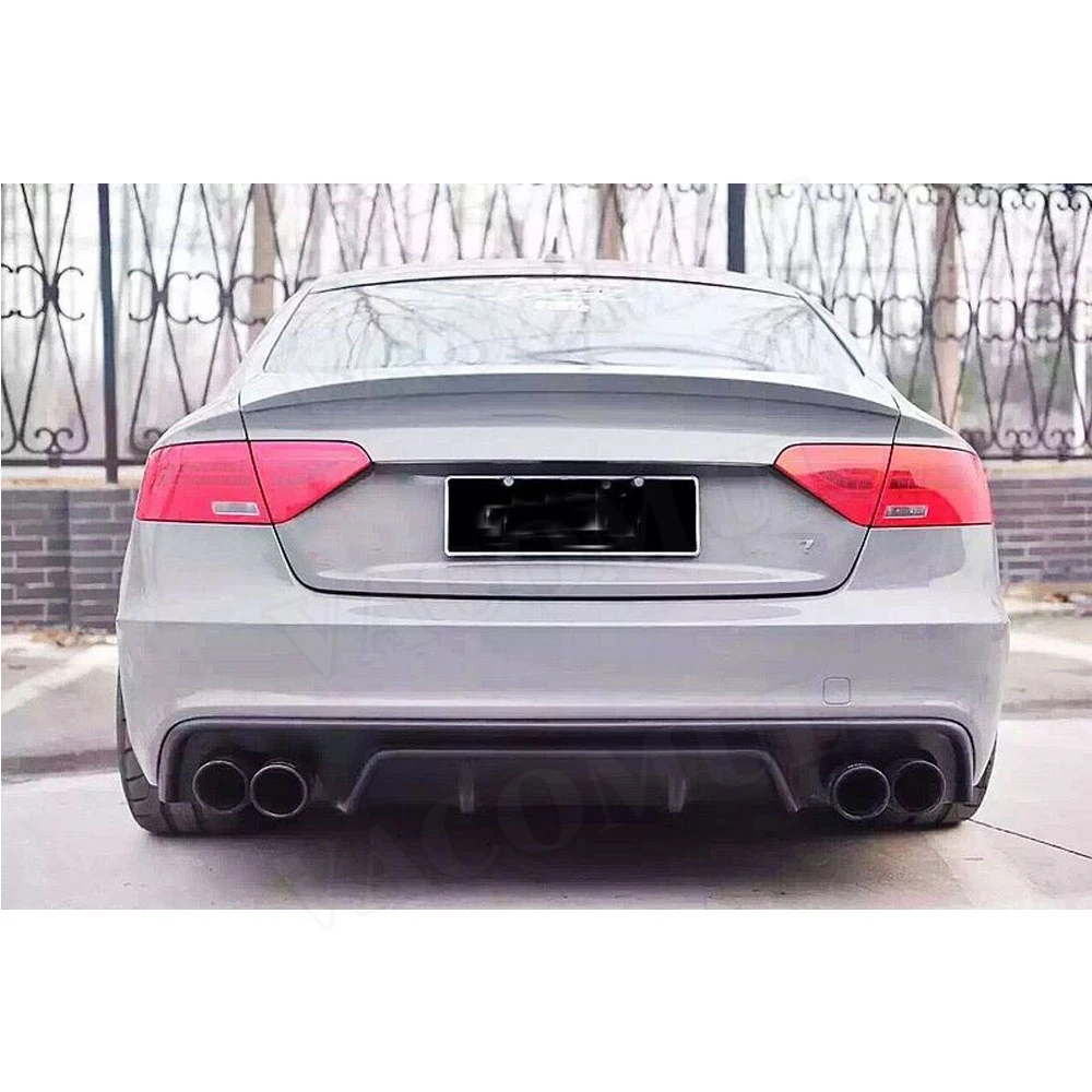 Карбоновое волокно/FRP Неокрашенный задний спойлер для Audi A5 Sline S5 2013- Задний бампер протектор для автомобиля