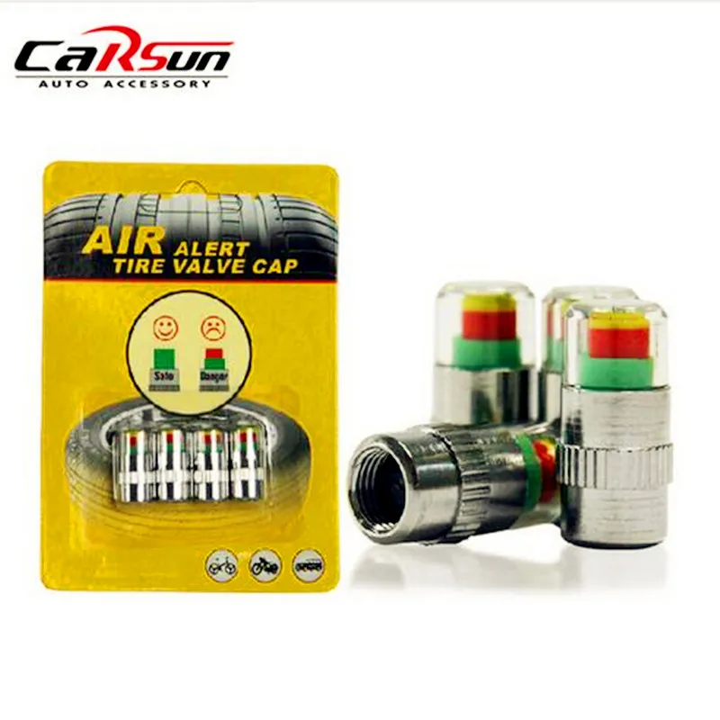 

Universal Visiable 32 Psi 2.2 Bar Air Warning Alert Tire Valve Pressure Sensor Monitor Light Cap Indicator For Cars