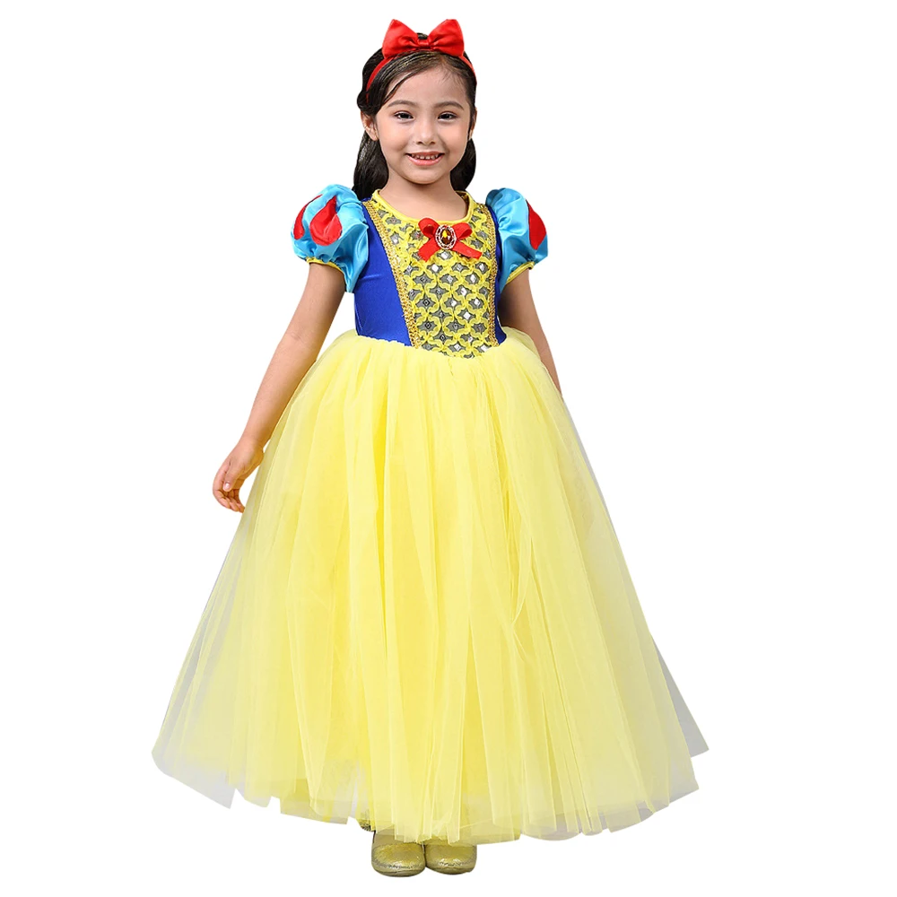 Детский костюм Белоснежки нарядное платье принцессы для девочек сказочный на