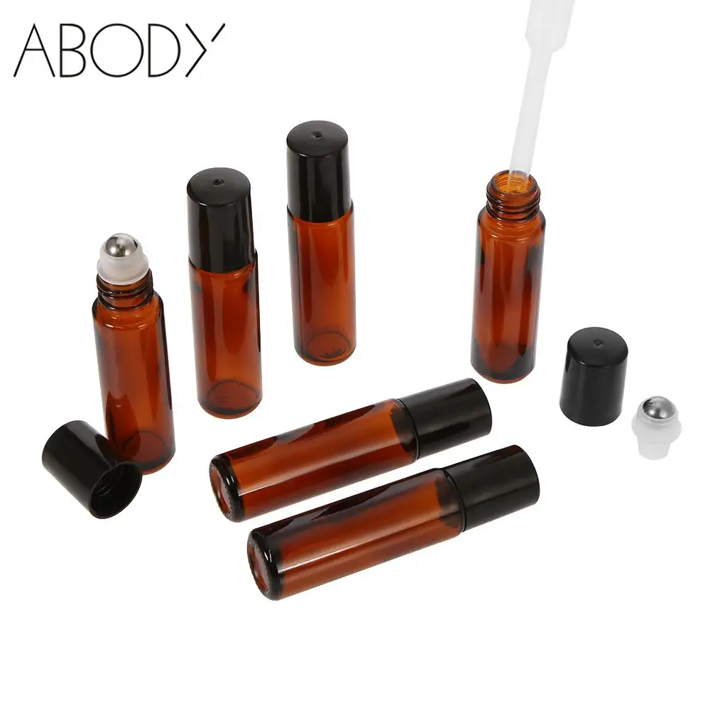 Флаконы янтарного эфирного масла с капельницей 6 шт./компл. 10 мл|perfume oil bottles|oil perfume