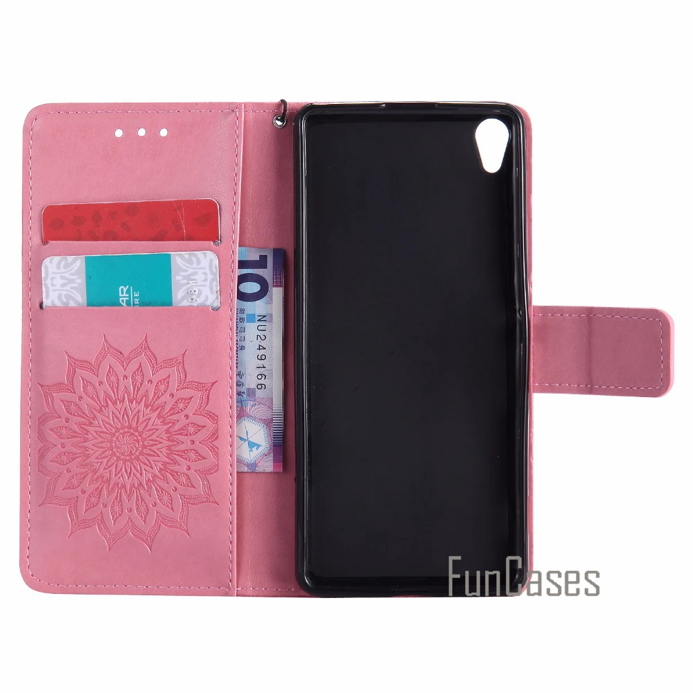 Рельефный чехол на магнитном замке coque sony xperia XA fundas 5 дюймов + держатели для карт