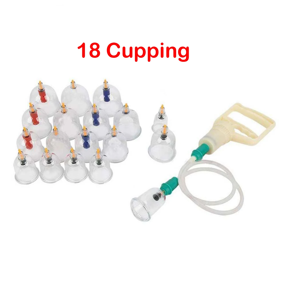 18 Cupping 6/10/18/24 вакуумные банки канистры банки чашки целлюлита всасывания чашка для терапии массажный антицеллюлитный массажер для здоровья уход за ногами - Цвет: 18 Cupping
