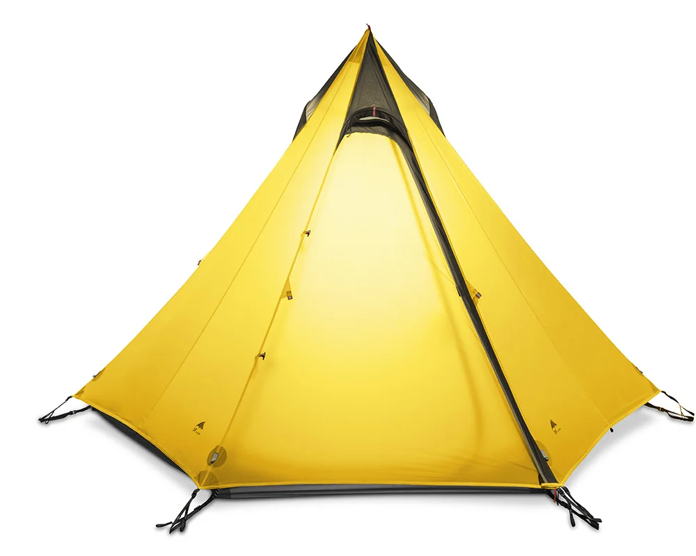 15D Yellow 3F UL gear CangYuan3 Сверхлегкий 15D с силиконовым покрытием для 2 до 3 человек туристический тент 3 сезона для кемпинга, пешего туризма, трекинга - Цвет: 15D Yellow