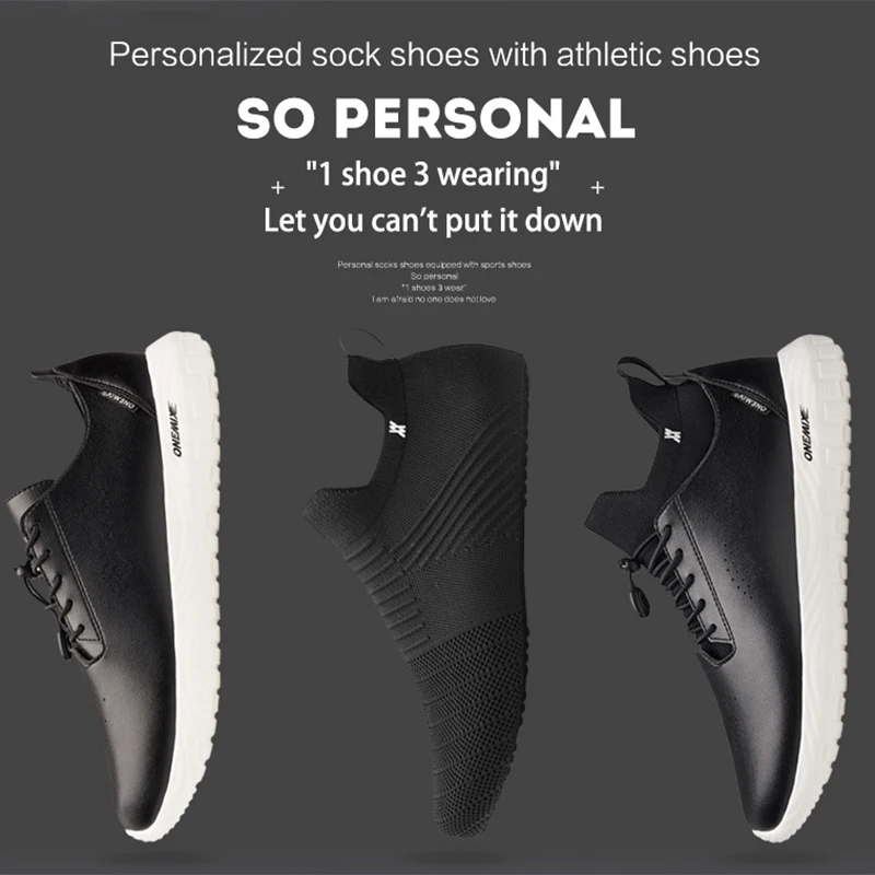 ONEMIX 2022 Brand Men Sneakers Business Leather Shoes Women Soft Femme Street Lightweight Shoes Man Flat Outdoor Walking Sneaker