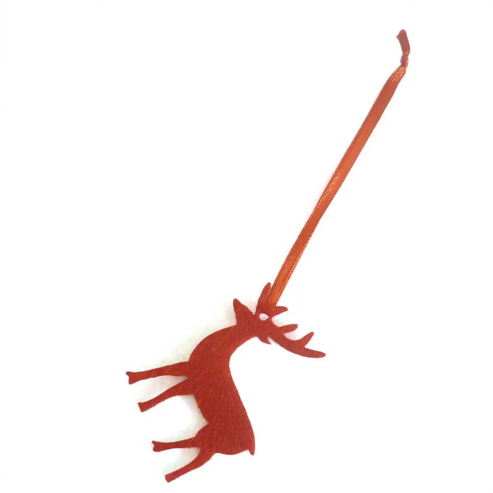 10 шт. Рождественская елка Лось Снежинка Кулон нетканый Рождественский маленький