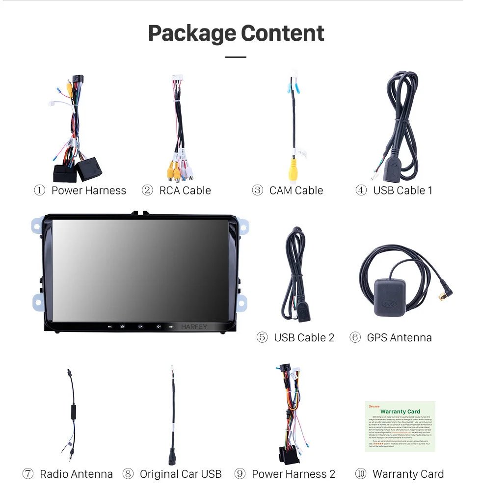 Harfey Android 8,1 2Din для VW/Volkswagen/Golf/Polo/Tiguan/Passat/b7/b6/leon/Skoda/Octavia автомобильный Радио gps автомобильный мультимедийный плеер
