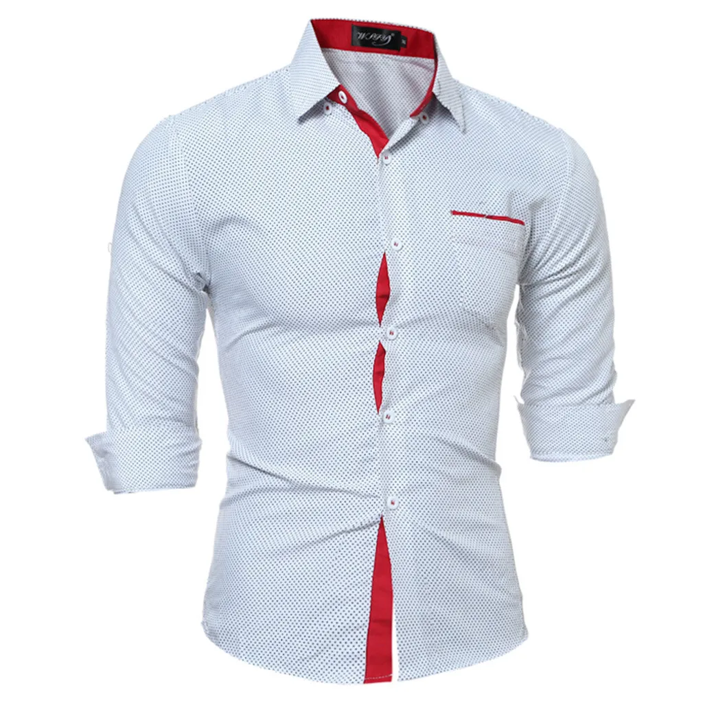 Мужская модельная рубашка с длинным рукавом модная блузка топы camisa masculina мужские