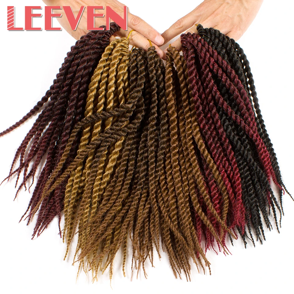 Leeven 12 &quot22 корни Сенегальские закрученные короткие косички для волос 1 шт.