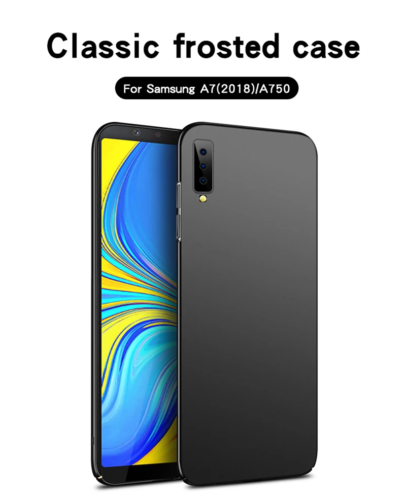 Полный чехол для Samsung Galaxy A7 2018 A750 A10 A10E A20 A20E A30 A40 A50 A70 M10 M20 2019 Жесткий ПК матовый