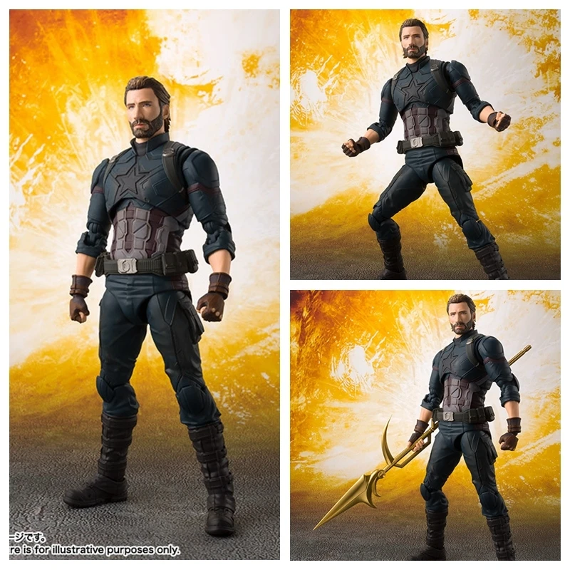 Мстители 3 SHF Америка S. H. Figuarts Бесконечность войны экшн фигурка Brinquedos Giocattolo figuals
