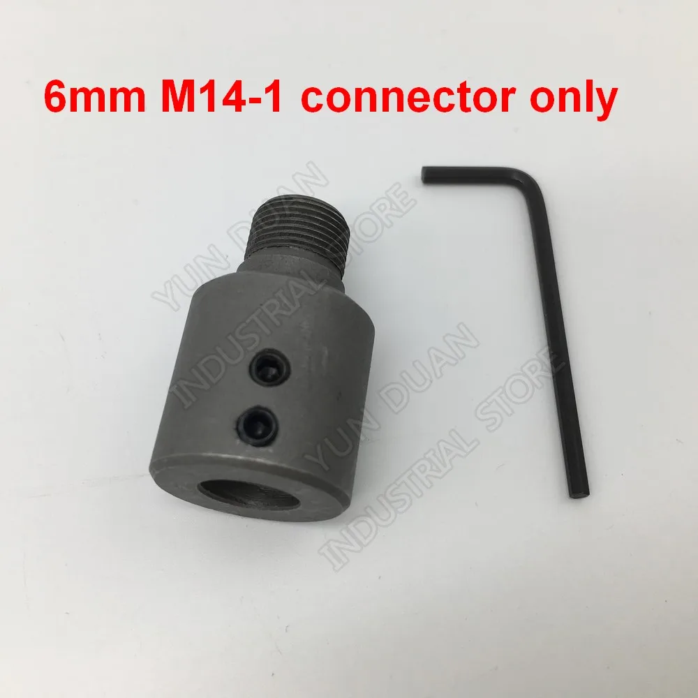 6mm M14-1 Connector 6 мм 8 мм 10 мм 12 мм 14 мм адаптер M14* 1 соединительный стержень втулка для деревообрабатывающий патрон токарный станок скамейка мельница DIY - Цвет: 6mm M14-1 Connector