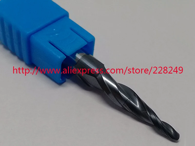 

1 шт. R1 * D6 * 20 * 50L * 2F HRC55 твердосплавные конические концевые фрезы с твердосплавным покрытием, фрезерные Фрезы с ЧПУ, инструменты для деревянных ножей