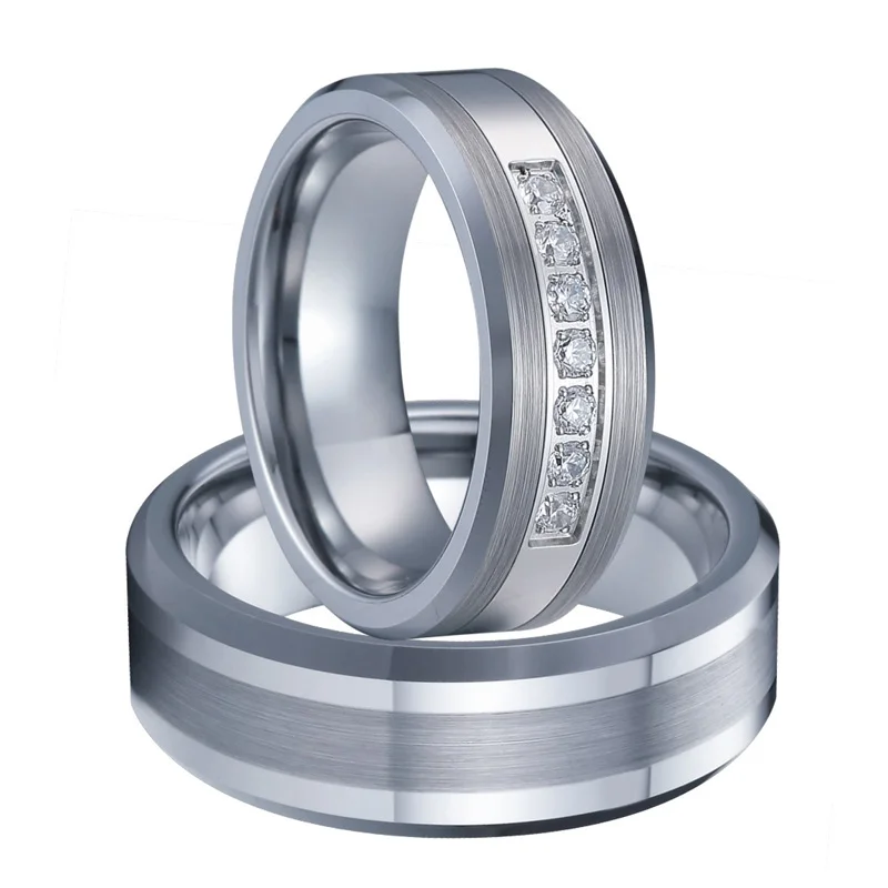 Кольцо из карбида вольфрама 8 мм для его и ее свадьбы|ring band settings|ring bonering carabiner |