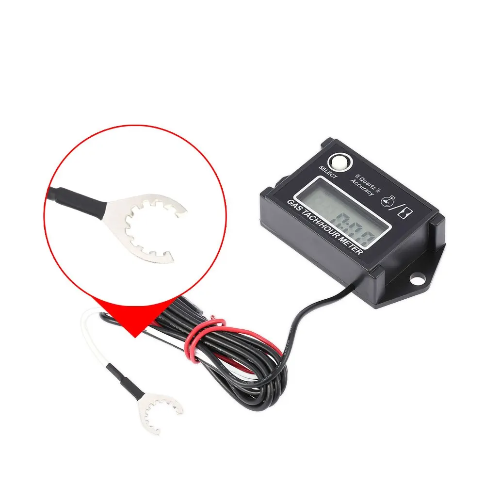 

LCD Digital Tachometer Tach/Hour Meter RPM Tester termometro for 2/4 Stroke Engine Motorcycles tachometer motor