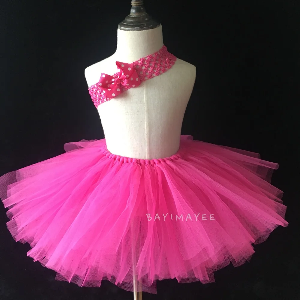 Розовые юбки пачки для Девочек Пышные фатиновые ручной работы малышей балетная