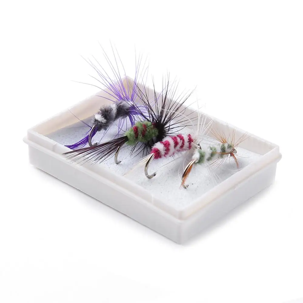 4 шт./компл. металлическая рыболовная приманка в форме пера насекомых крючок