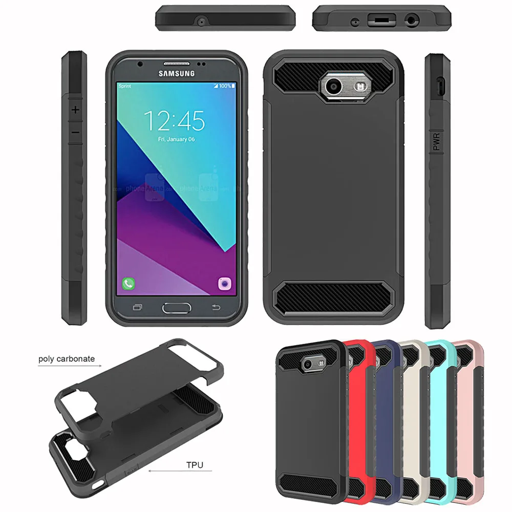 Двухслойный ТПУ и ПК Прочный чехол противоударный для Samsung Galaxy J3 Emerge/J3 2017/J3 Prime/Express