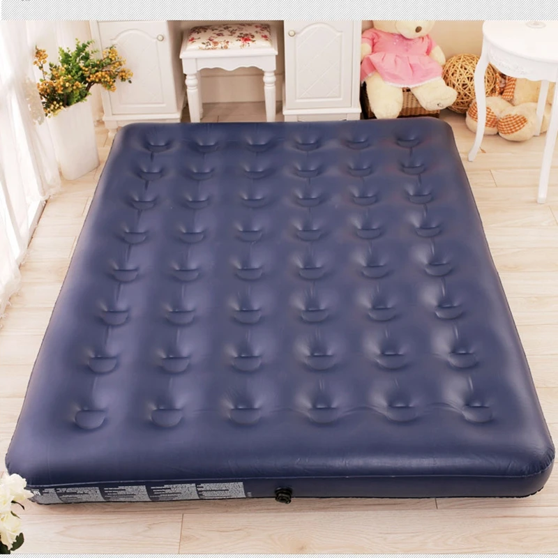 

Outdoor Home Garden Camping Inflatable Double Bed Velvet PVC Air Bed Blow UP Mattress