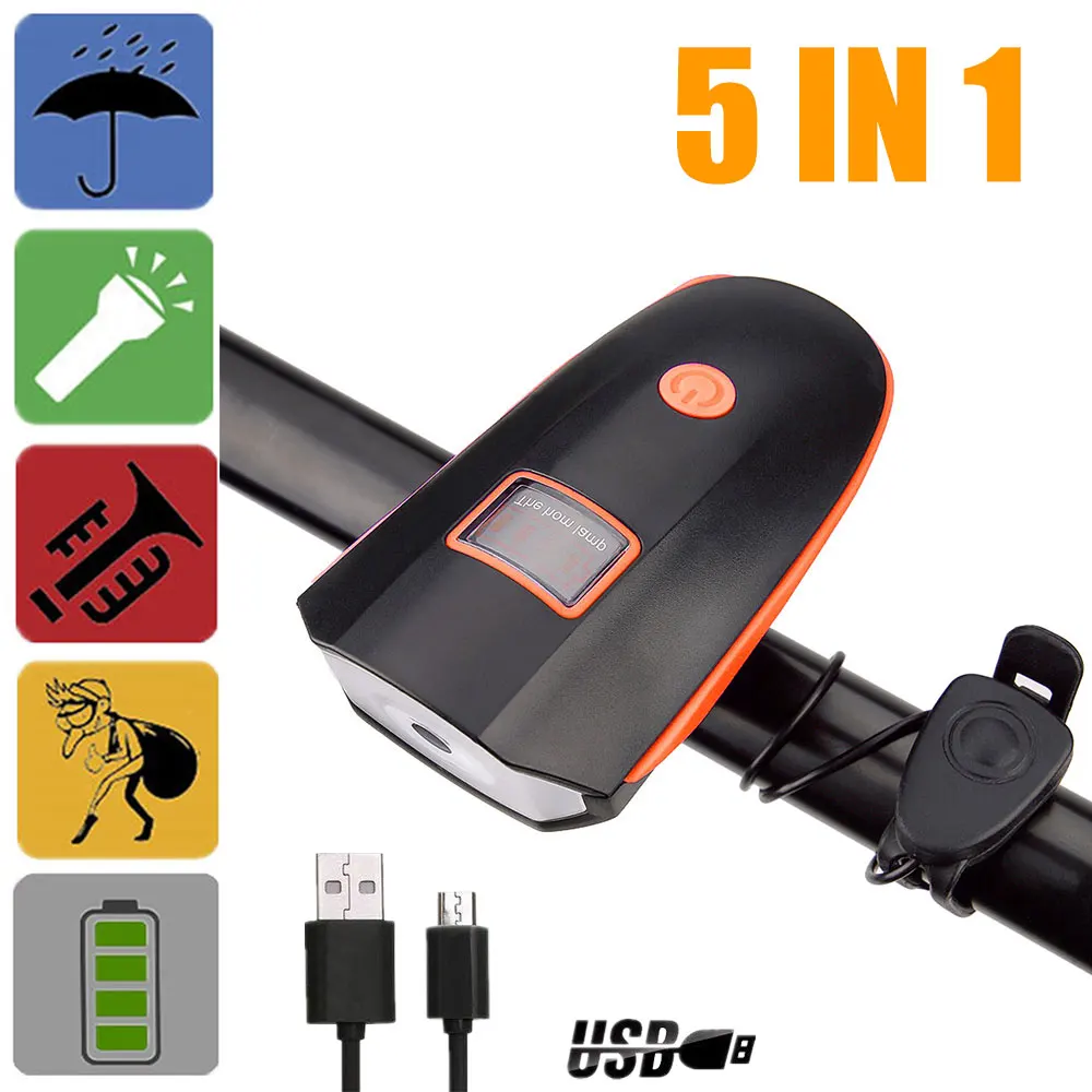 orange-5 in 1 Zacro фонарь для велосипеда фара для велосипеда фонарь велосипедный велосипедный фонарь велофара фонарик для велосипеда велосипедные аксесуары фонарик на велосипед велофара - Цвет: orange-5 in 1