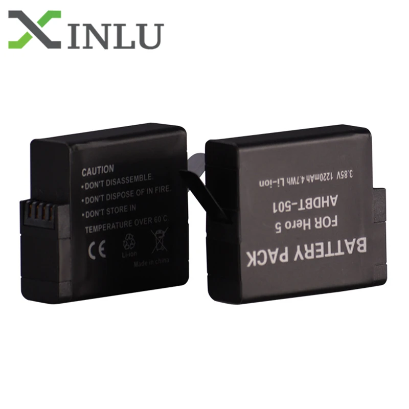 GoPro5 AHDBT501 Hero5 аккумулятор + USB 3 портовое зарядное устройство с портом Type C для 501 GoPro