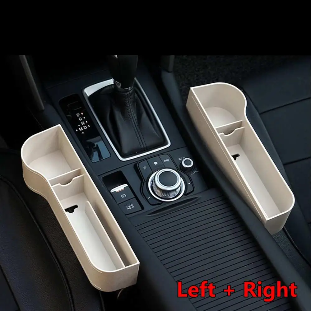 Left and Right Beige L& R пара черный/бежевый/коричневый автомобильное сиденье щелевые зазоры ящик для хранения напитков для карманов органайзеры универсальные автомобильные Средства для укладки - Название цвета: Left and Right Beige