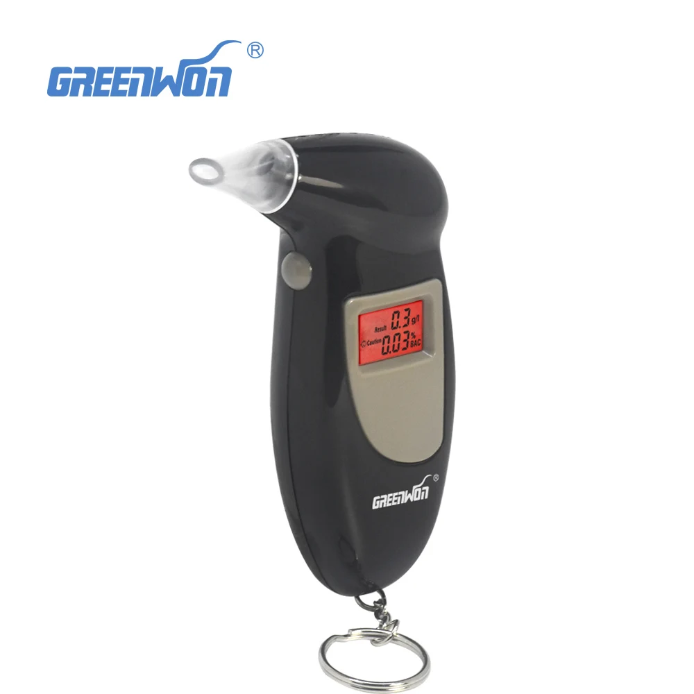 2019 new 68s Digital RED backlit LCD Display Alcohol Breathalyzer tester detector with original box Promotional Gift KeyChain