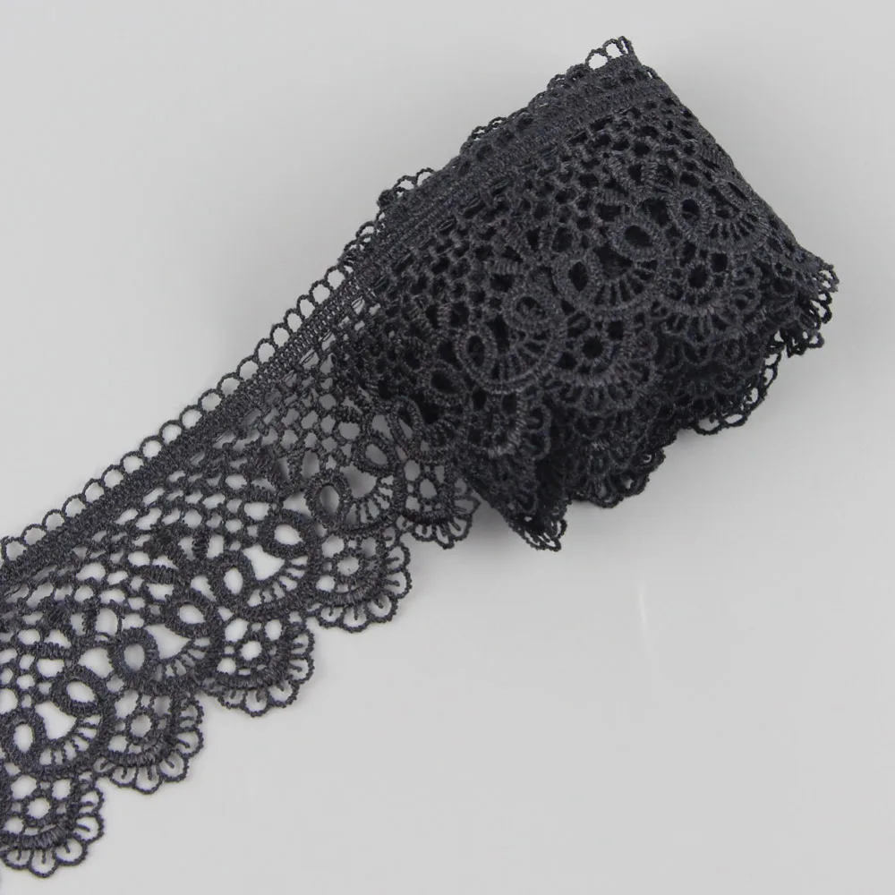 3 ярдов черный цветок кружева Маргаритка Венеция Аппликация Швейные Планки