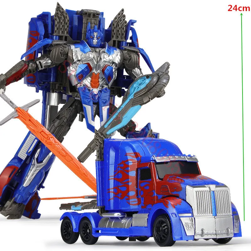 

24cm Height Transformation Deformation Robot blue truck Toy Action Figures Toys