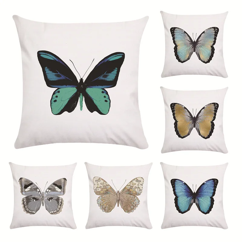 

Pillowcase Creative Cartoon Colorful Butterfly Pillow Case Gift Cushions Pillow Cute Fresh Ideas Home Decor