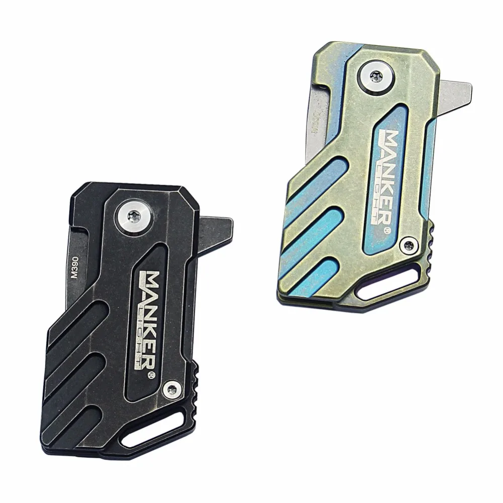 Стальной складной мини брелок Manker Elfin Stonewash Titanium TC4 Liner Lock M390 (3 вида на выбор)|tool
