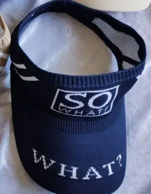 navy blue Новинка, Весенняя женская вязаная шапка, солнцезащитный козырек, шапки для девочек, повседневная шапка с надписью Topless, шапка для пеших прогулок, пляжа, Snapback Gorros - Цвет: navy blue
