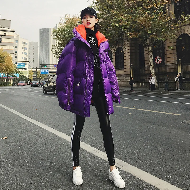 Уитни Ван 2018 Зимняя мода Streetear толстые теплые просторная парка для женщин