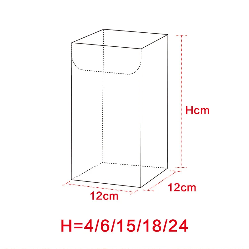

20pcs/lot new best -seeling pvc Transparent box to accept the doll packaging box plastic box rectangular thickening customized