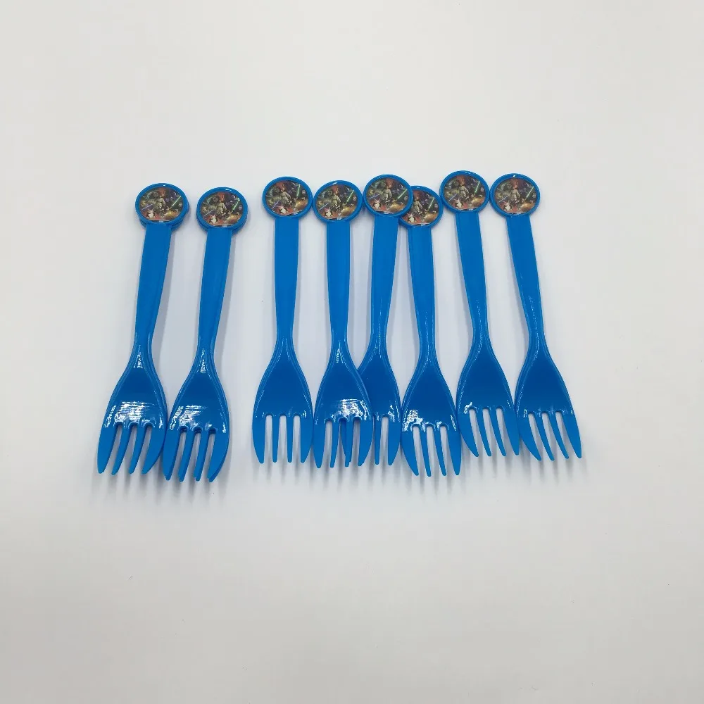 10 шт./лот пластиковые ножи Звездные войны вечерние с днем рождения вилки Детские