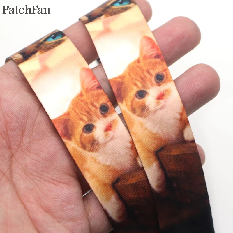 A0421 Patchfan красивое Кот ремешок для ID Pass карты Знак мультфильм шейные платки