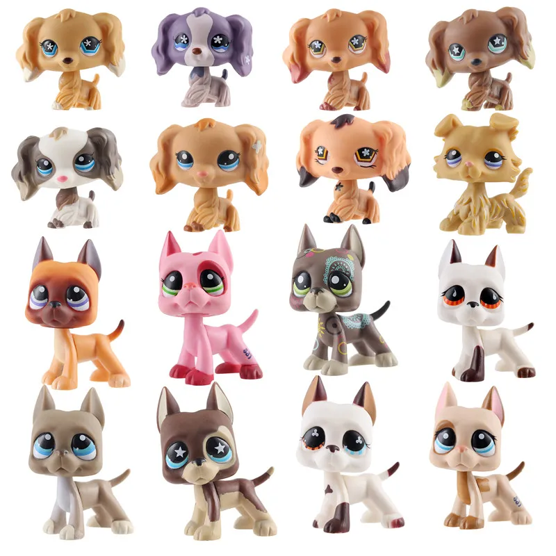 

Lps toy dog model various colors old puppy minimum animal figure cute children gift free shipping