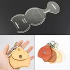 Акриловый прозрачный инструмент сделай сам, кожаный мини-кошелек, кошелек, шаблон, трафарет, шаблон, форма, кожевенное ремесло