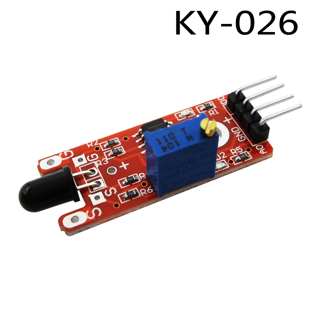 

KY-026 Flame Sensor Module IR Sensor Detector For Temperature Detecting Suitable