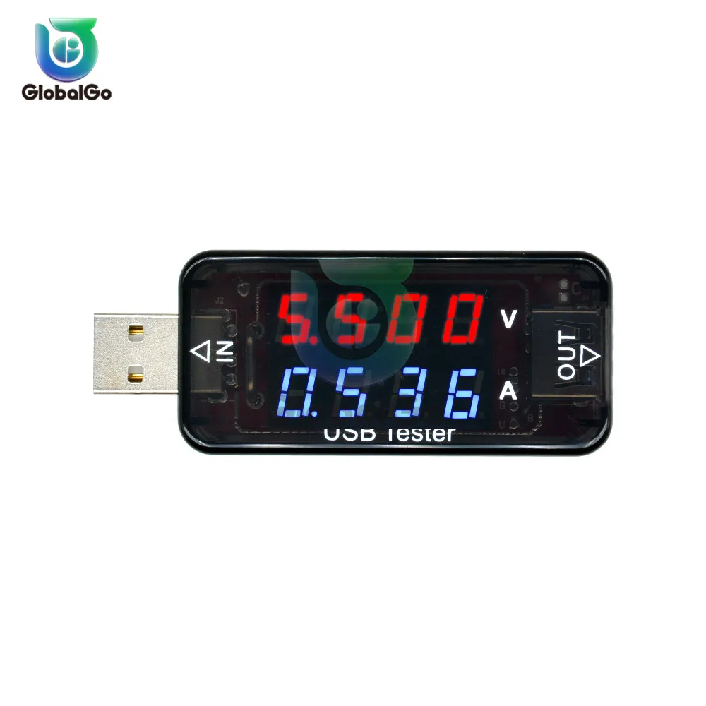 4 Digit Электрическая мощность USB lcd Ток Напряжение Емкость Тестер DC USB Тестер измеритель напряжения тока цифровой амперметр Банк питания - Цвет: 4 Digit