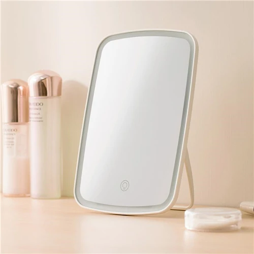 White Xiaomi Mijia светодиодный зеркальный Аккумулятор для макияжа li сенсорный контроль светодиодный свет с регулируемым углом яркости зеркала - Цвет: White