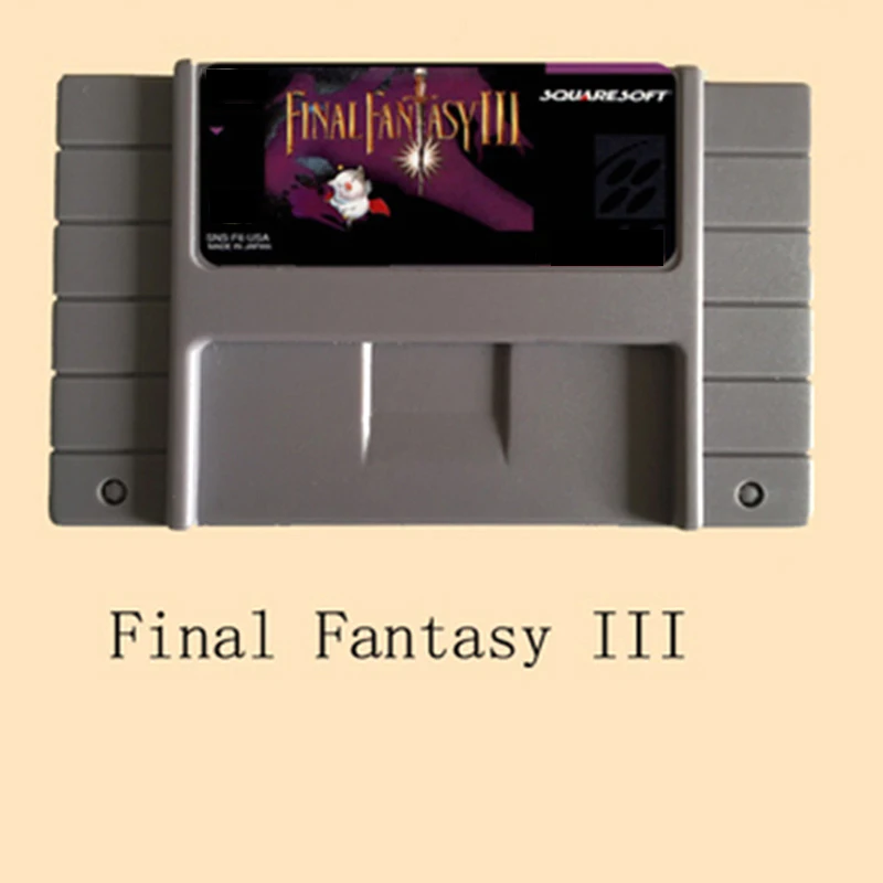 Final Fantasy III 16 бит большой серый карточная игра для США NTSC игры|final fantasy iii|16 bit16 bit game