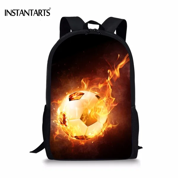 CC2380C INSTANTARTS Cool 3D Ice Soccerly Ball, школьная сумка с принтом для мальчиков-подростков, повседневные сумки для книг на плечо, детские сумки для книг, рюкзак - Цвет: CC2380C
