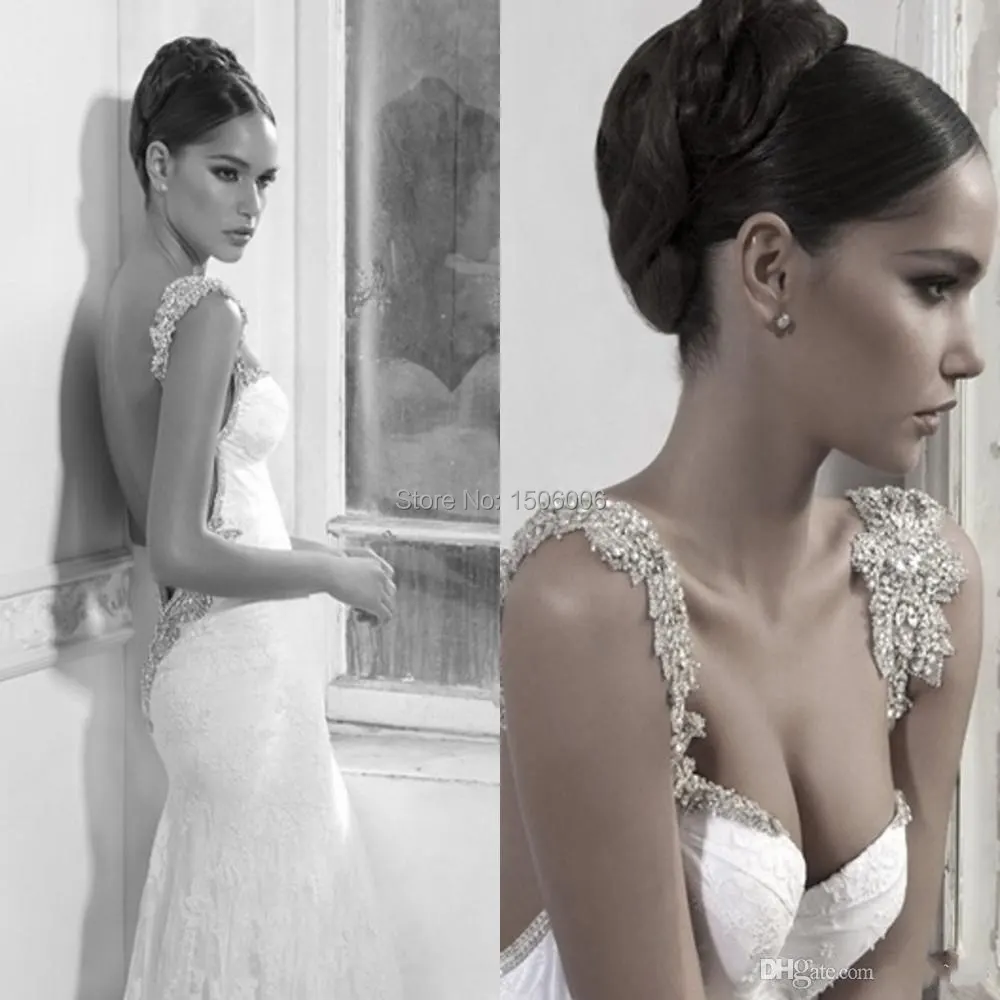 Женское свадебное платье со шлейфом белое кружевное с открытой спиной MB08 |