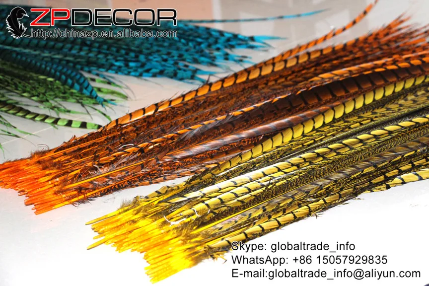 ZPDECOR 32 36 дюймов (80 90 см) 20 штук Хорошее качество окрашенная оранжевая леди Amherst