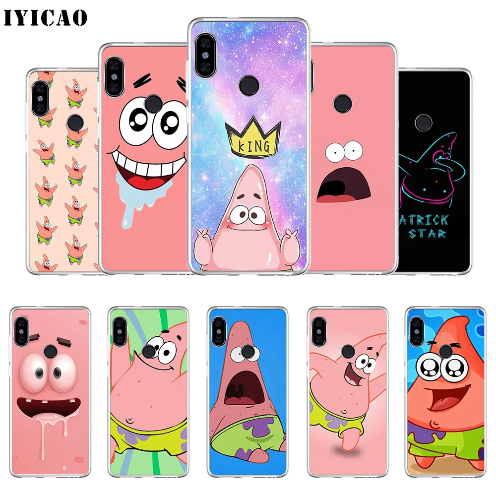 IYICAO Мягкий силиконовый чехол для телефона с Патриком звездой Xiaomi Redmi 4A 5A 6A Note 7 6 5 Pro